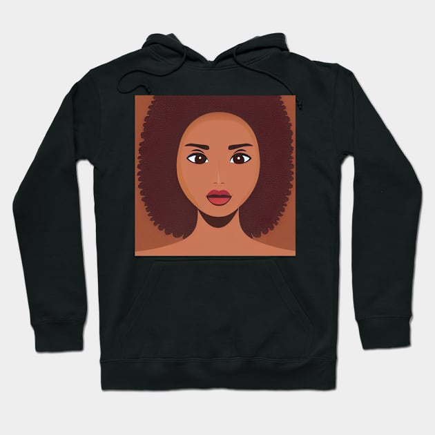 Beatiful girl with afro hair Hoodie by artsyworldart